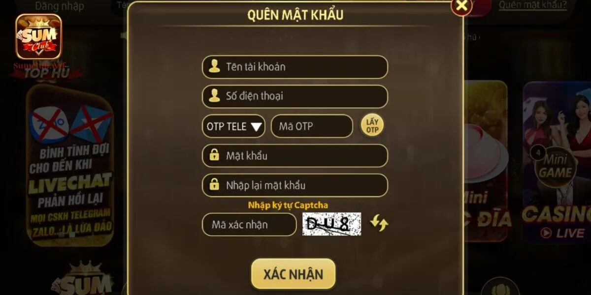 Quên mật khẩu Sumclub – Cách lấy lại password chỉ với vài phút